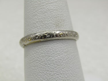 Antique Platinum & 22K Wedding Band, Sz. 7, Early 1900's