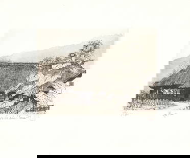 Hiroto Norikane (B. - 1949): Summer - 2: Artist/Title: Hiroto Norikane (B. - 1949): Summer - 2 Date: 2012Medium: Etching EditionLimited Edition # 15/100 Size/Format: The print image measures 4 3/8 X 6 1/4 inches plus margins Condition: The p