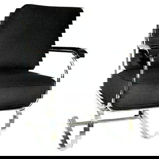 KEM Weber Springer Armchair for Lloyd: About the ItemKnown as the “Springer” chair, the chairs sit on flat band chrome iron springs and function as rocking chairs.