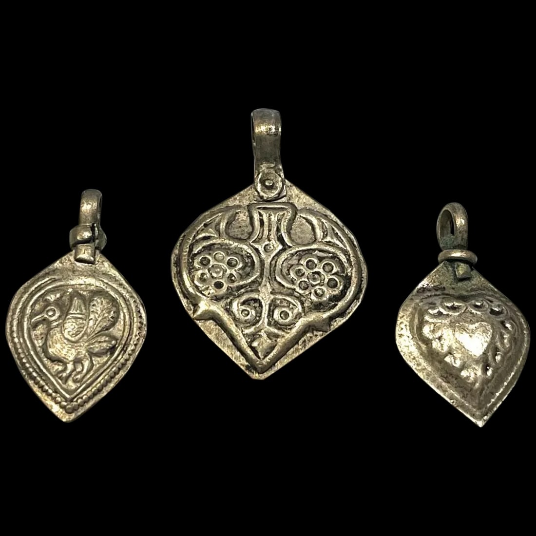 Three Antique Silver Charms (1 of 3)