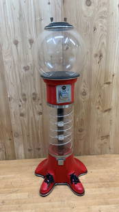 Vintage Spiral Gumball Machines: Vintage from before 2000 Party decor for gatherings and celebrations Materials: plastic, metal Vintage Spiral Gumball Machine Vintage Spiral Spin N Drop Gumball Machine - allows all kids to see the gu