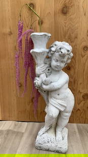 Vintage Neoclassical Cherub/Putti Garden Statue: Vintage from before 2000 Vintage Neoclassical Cherub/Putti Garden Statue From a beautiful Southern Estate, approximately 50 years old. Stunning, neoclassical cherubs/putti garden statue. We have other