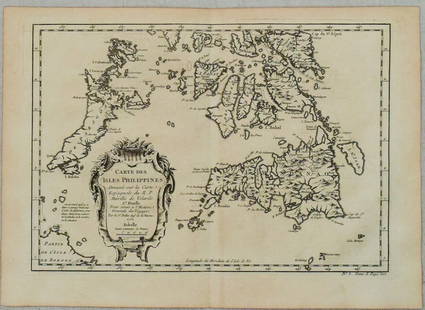 1752 Bellin Map of Southern Portions of the Philippines -- Carte des Isles Philippines Dressee sur: Title/Content: 1752 Bellin Map of Southern Portions of the Philippines -- Carte des Isles Philippines Dressee sur la Carte Espagnole du R.P. Murillo de Velarde 2e Feuille&#8230; Cartographer: J Bellin