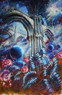 Oil painting Parade of planets Alexander Dobrodiy: 19DOBROD Painter: Alexander Dobrodiy Size: 125x85 cm/49.21x33.46 inches Components: oil, canvas Original painting CONDITION: excellent ARTIST: Alexander Dobrodiy is known for his bright and emotionall