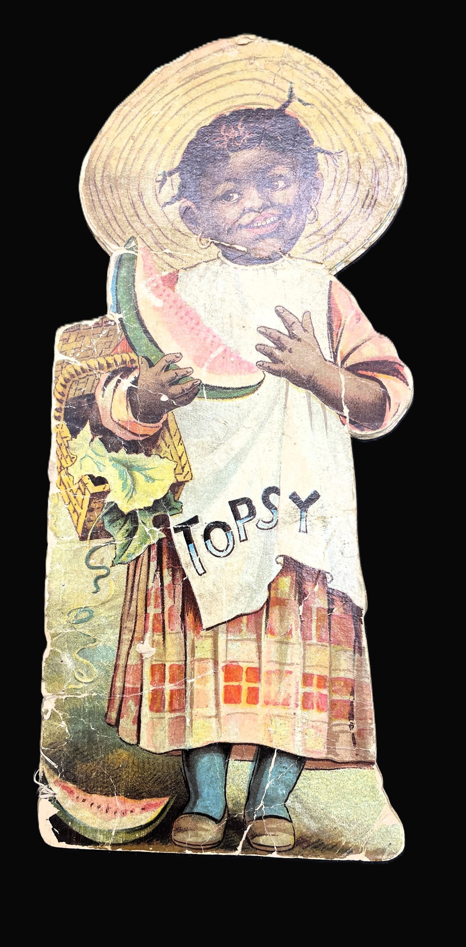RARE 1890 TOPSY OF H.B. STOWE'S LITTLE TOM'S CABIN MCLOUGHLIN BOOK: Title: RARE 1890 TOPSY OF H.B. STOWE'S LITTLE TOM'S CABIN MCLOUGHLIN BOOK Date/Period: 1890's Dimension: Approx 8.5 x 4 Material: paper Additional Information: 1891 TOPSY OF H.B. STOWE'S LITTLE TOM'S 
