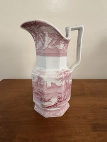 Antique Windsor Castle Historical Staffordshire Pitcher