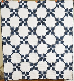 1880's Indigo & White Quilt