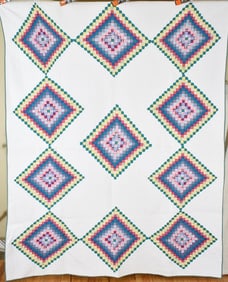 30's "Crossword Puzzle" Quilt, Small Pieces