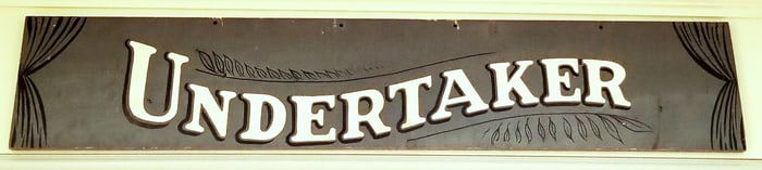 Undertaker Trade Sign 1920s - 1940s