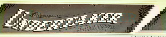 Undertaker Trade Sign 1920s - 1940s