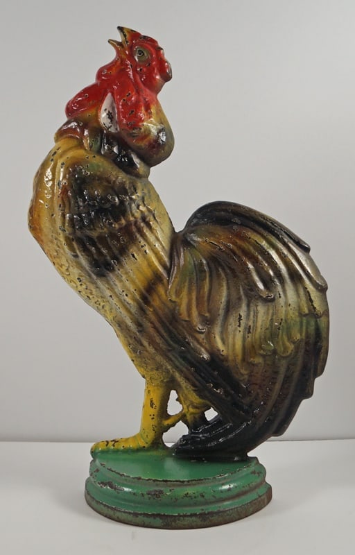 Crowing Rooster Cast Iron Littco Doorstop (1 of 7)