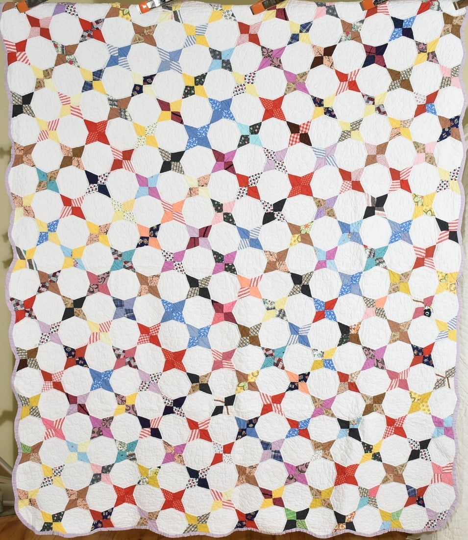 40's Touching Stars / "Hummingbird" Quilt (1 of 8)