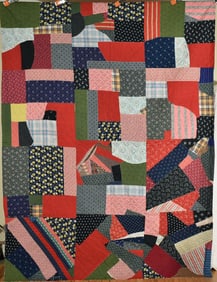Vibrant 20's Cotton Crazy Quilt