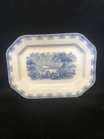Columbia Bridge on The Susquehanna Historical Staffordshire Platter