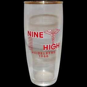 Vintage Nine High Heidelberg 1966 Beer Glass