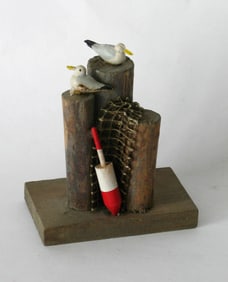 Vintage Maine seagull sculpture.