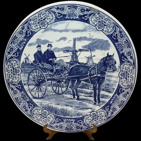 Original Blanco Delft Blue Handwork Chemkefa made in Holland Wall Plate