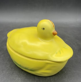 VINTAGE DUCK ON NEST Czechoslovakia