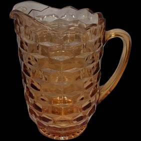 Indiana Glass American Pink Whitehall Cubist Colony Pitcher