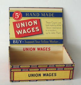 Antique “Union Wages cigar box.
