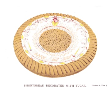 Shortbread Decorated with Sugar - antique print
