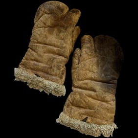 WW2 U.S.A. A.F. Leather Mitten Glove US Army Air Force Size med