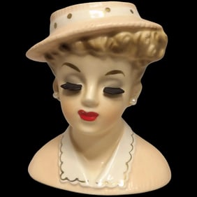Vintage 1963 Inarco Lady Head Vase