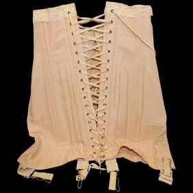 Antique Pink Steel Boned Over Bust Corset