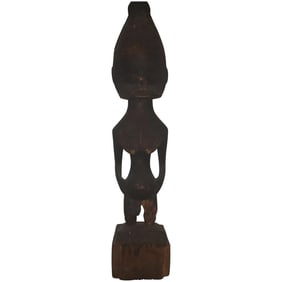 Original Vintage Fertility statue Hand Carved in Taiwan by Aboriginal Natives Taiwanese