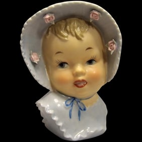 Vintage Ucagco Japan Baby Face Head Vase