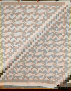 1880's Windmill Blades Log Cabin Antique Quilt: Title: 1880's Windmill Blades Log Cabin Antique Quilt Date: 1880's Origin: Ohio Material: Cotton Dimension [INCHES]: 72" X 94" Provenance: Cotton 1880's windmill blades / pineapple log cabin antique q