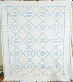 Blue & White Snowflakes Quilt