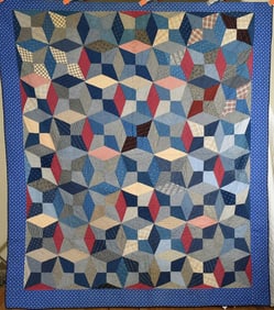 40's Periwinkle / Kaleidoscope Quilt