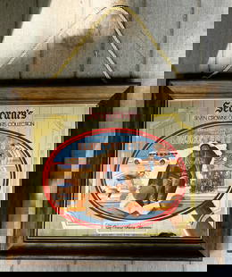 RARE BASKETBALL SEAGRAM'S HARLEM GLOBETROTTERS WOOD FRAMED BAR MIRROR: Title: RARE BASKETBALL SEAGRAM'S HARLEM GLOBETROTTERS WOOD FRAMED BAR MIRROR Date/Period: 1970'S Dimension: approx 20.5 x 17 Material: MIRROR WOOD FRAME Additional Information: RARE BASKETBALL SEAGRAM
