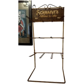 Vintage Original Schrafft's 10 Cent Candy Display Rack 10 cent