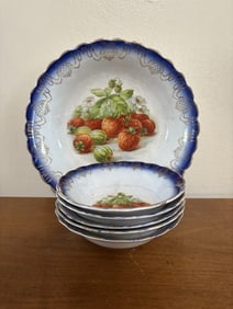 6 Pc Flow Blue Strawberry Set