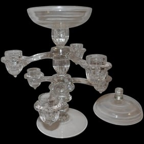 Vintage Cambridge Arms Crystal 3 Arm, 7 Candle Stick