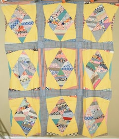 30's Crazy Diamonds Quilt Top