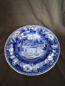 The Dam & Waterworks Philadelphia Historical Staffordshire Plate
