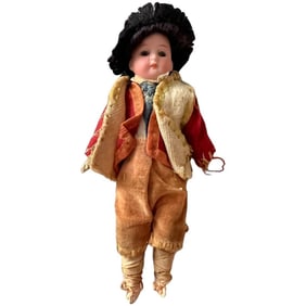 All Original Antique Doll 250 21/0 Germany 6.5 cabinet size Factory costume