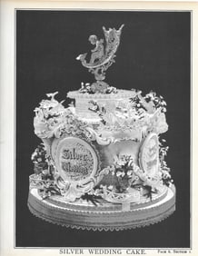 Silver Wedding Cake - antique print