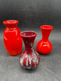 YATES Mid-Century Miniature Art Pottery 3pcs