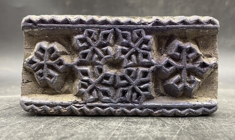 Antique Handmade Wooden Wallpaper Stamp