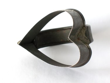 Antique heart shaped cookie cutter