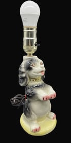 Vintage 1950's Ceramic Puppy Dog Lamp Corded Tested Nursery/Kids Retro Charm!