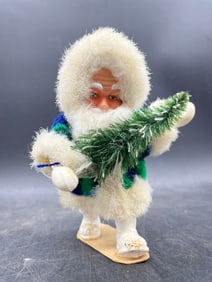 Vintage Belsnickle Molded Plastic with Fur Beard