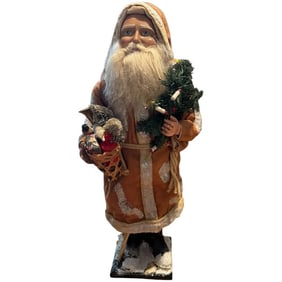 Beautiful Vintage Bethany Lowe 20" Primitive Santa Clause Candy Container