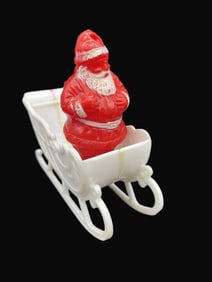 VINTAGE IRWIN RED SANTA IN White SLEIGH