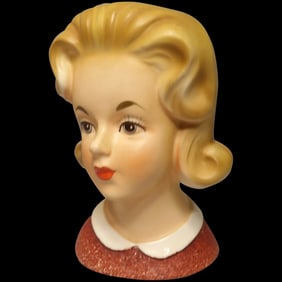 Inarco Blonde Lady Head Vase #E 2782
