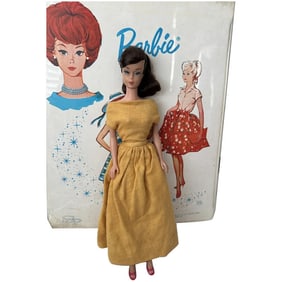 Vintage Brunette Swirl Barbie Doll All Original Beauty